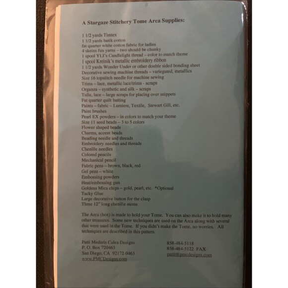 Stargaze Stichery Tome Arca Treasure Technique Journal Patti Culea Mixed Media - Picture 3 of 3